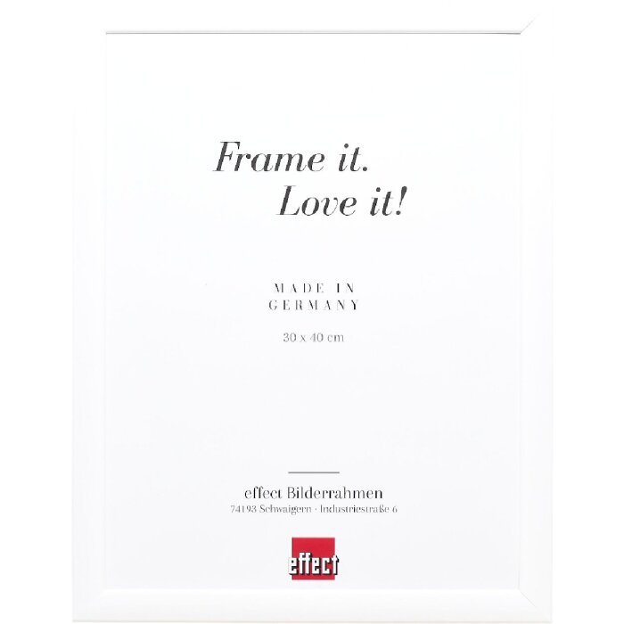 Marco de fotos de madera Effect Profil 43 Blanco Alto Brillo 15x20 cm