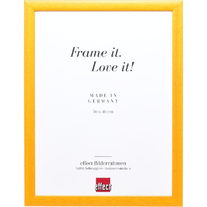 Marco de fotos de madera Effect Profil 43 Miel 20x20 cm con cristal antirreflejo