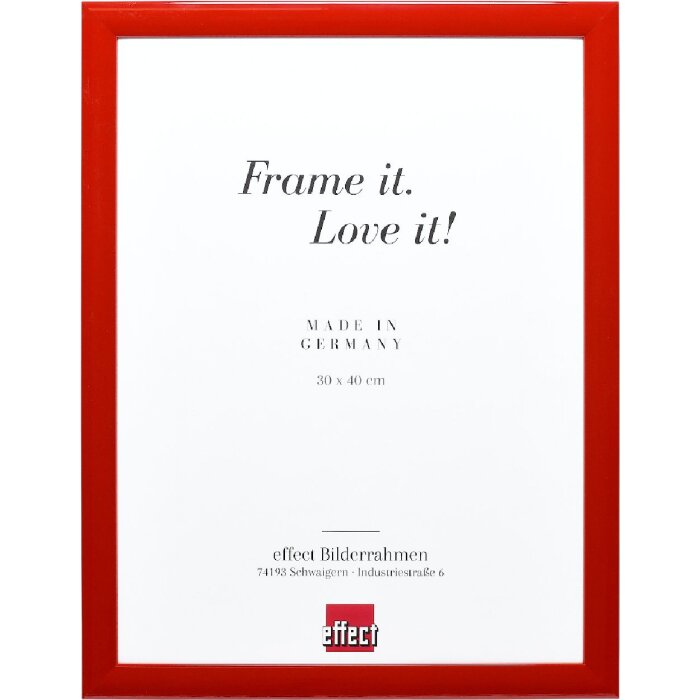 Marco de fotos de madera Effect Profil 43 rojo brillante 25x70 cm