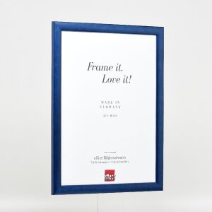 Marco de fotos de madera effect Profil 43 royalblau 45x60 cm Antireflexglas
