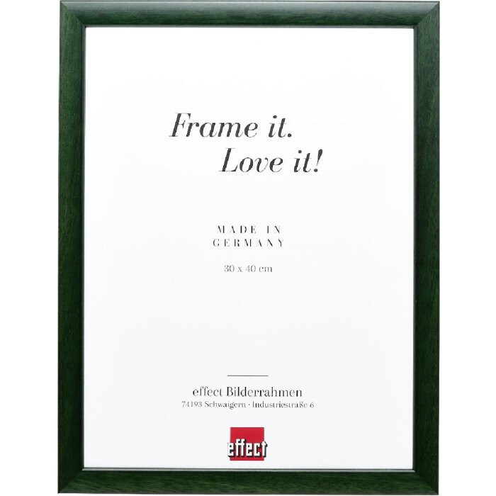 Marco de fotos de madera Effect Profil 43 Tannengrün 70x70 cm con cristal antireflejo