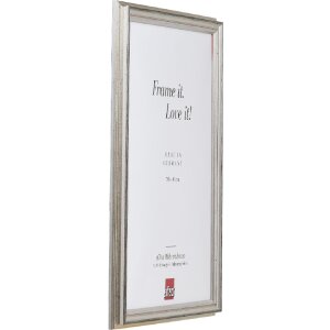 Effect Holzrahmen Profil 44 silber 21x28 cm Antireflexglas
