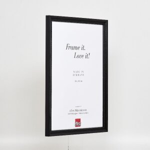 Marco de fotos de madera effect Profil 48 Negro 13x13 cm con vidrio antirreflejos