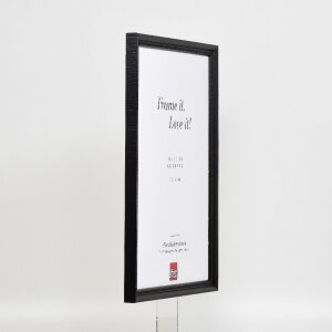 Marco de fotos de madera effect Profil 48 Negro 13x13 cm con vidrio antirreflejos