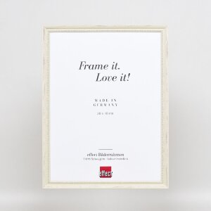 Marco de fotos de madera efecto Profil 48 blanco 27x48 cm con vidrio antirreflejos