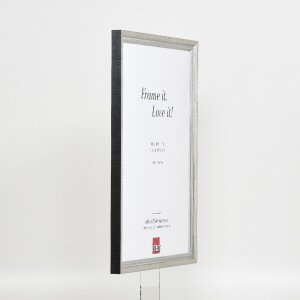 Marco de fotos de madera Effect Profil 48 Plata 40x60 cm con cristal antireflejos