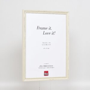 Marco de fotos de madera effect Profil 48 blanco 50x65 cm con cristal antirreflejante