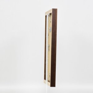 Efecto Marco de madera Perfil 52 marrón oscuro 50x50 cm cristal antirreflectante