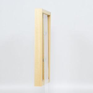 Efecto marco de madera perfil 55 natural 21x28 cm cristal antirreflectante