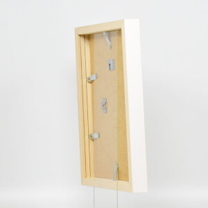 Efecto marco de madera perfil 55 blanco 50x60 cm cristal antirreflectante
