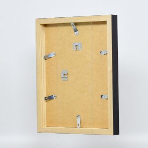 Efecto Marco de madera Perfil 55 negro 50x65 cm Cristal antirreflectante