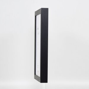 Efecto Marco de madera Perfil 55 negro 50x65 cm Cristal antirreflectante
