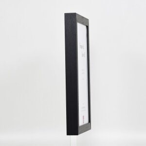 Efecto Marco de madera Perfil 55 negro 50x65 cm Cristal antirreflectante