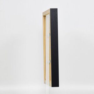 Efecto Marco de madera Perfil 55 negro 50x65 cm Cristal antirreflectante