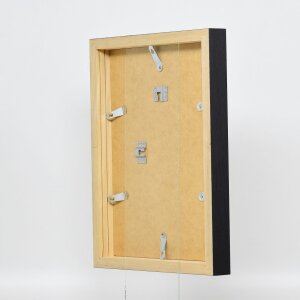 Efecto marco de madera perfil 55 negro 50x75 cm cristal antirreflectante