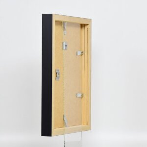 Efecto marco de madera perfil 55 negro 50x75 cm cristal antirreflectante
