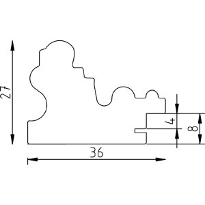 Marco de fotos de madera Effect Profil 63 Barroco marrón 20x28 cm con vidrio antirreflejante