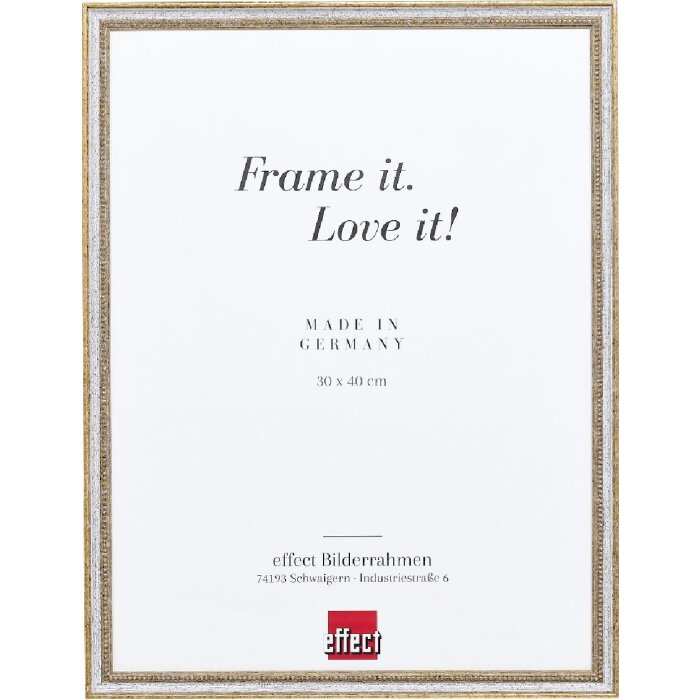 Marco de fotos effect Holz Profil 66 Blanco 25x35 cm con cristal antireflex