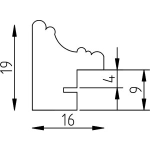 Marco de fotos Efecto de madera Profil 66 Blanco 30x45 cm con vidrio antirreflejo