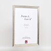 Efecto marco de madera perfil 85 plata 18x32 cm cristal antirreflejos