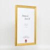 Efecto marco de madera Perfil 85 Oro 18x32 cm cristal antirreflejos