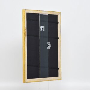 Efecto marco de madera Perfil 85 Oro 28x35 cm cristal antirreflejos