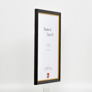 Efecto marco de madera perfil 85 negro 28x35 cm cristal antirreflectante