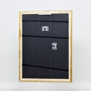 Efecto marco de madera Perfil 85 Oro 30x40 cm cristal antirreflejos