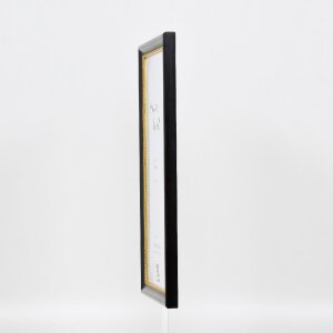 Efecto marco de madera perfil 85 negro 40x60 cm cristal antirreflectante