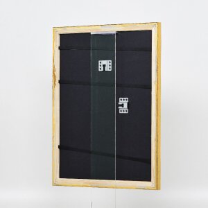 Efecto marco de madera Perfil 85 Oro 50x100 cm cristal antirreflectante