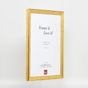 Efecto marco de madera Perfil 85 Oro 50x100 cm cristal antirreflectante