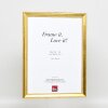 Efecto marco de madera Perfil 85 Oro 50x50 cm cristal antirreflejos