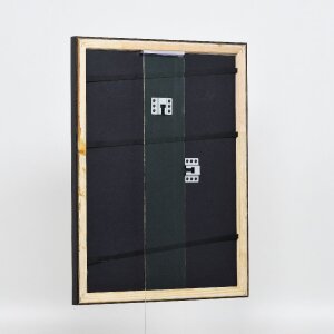 Efecto marco de madera perfil 85 negro 60x90 cm cristal antirreflectante