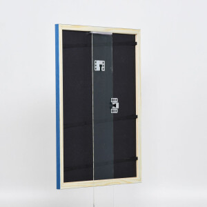 Efecto marco de madera perfil 89 azul 23x70 cm cristal antirreflejos