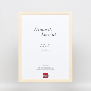 Efecto marco de madera perfil 89 blanco 29,7x42 cm cristal antirreflejos