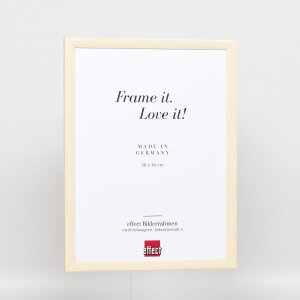 Efecto marco de madera perfil 89 blanco 29,7x42 cm cristal antirreflejos
