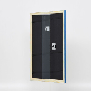 Efecto marco de madera perfil 89 azul 40x50 cm cristal antirreflectante