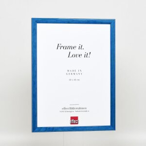 Efecto marco de madera perfil 89 azul 42x59,4 cm cristal antirreflejo