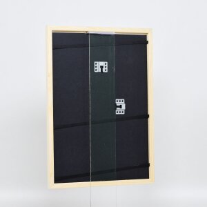 Efecto marco de madera perfil 89 blanco 45x60 cm cristal antirreflectante