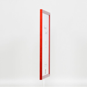 Efecto marco de madera perfil 89 rojo 45x60 cm cristal antirreflejo