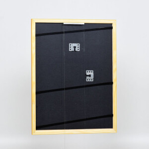 Efecto marco de madera perfil 89 marrón claro 50x70 cm cristal antirreflejo