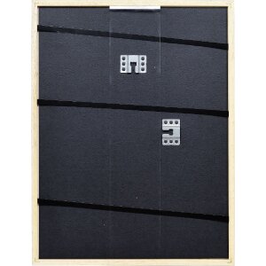 Marco de fotos de madera Profil Top S plateado 25x50 cm con vidrio antireflejo