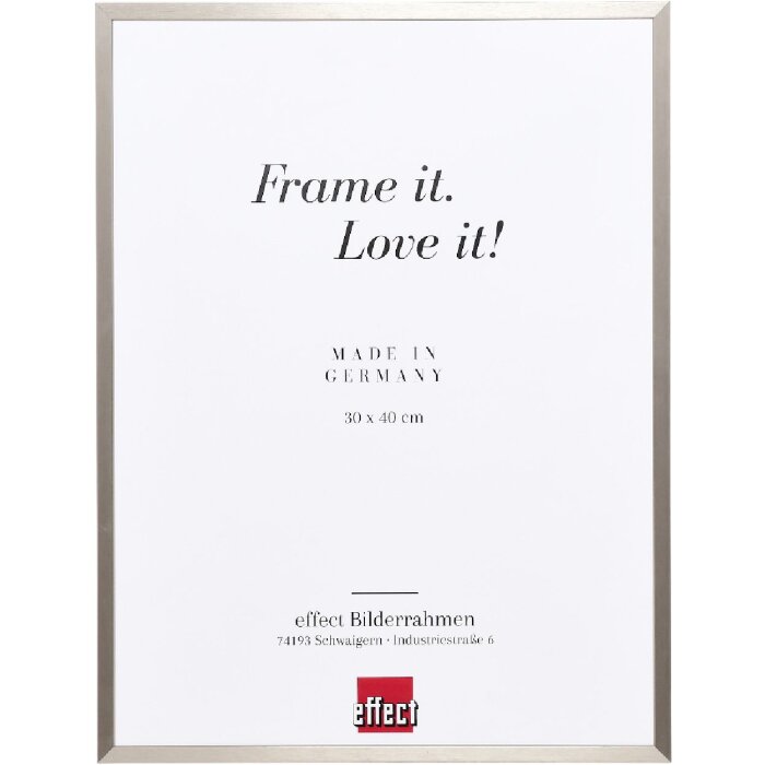 Marco de fotos Effect A1 Brandschutzrahmen Alu Serie 2 gris cepillado 70x100 cm vidrio antireflejos