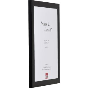 Marco de protección contra incendios Profil S3 Negro 25x80 cm con cristal antireflejo