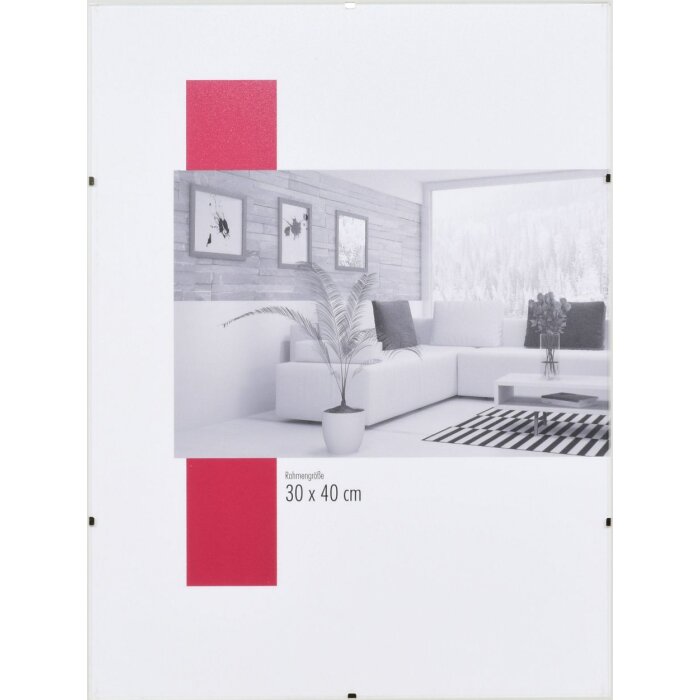 Marco clip efecto 30x45 cm cristal acrílico Portarretratos sin marco para colgar en la pared