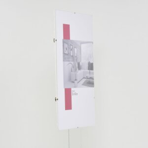 Marco clip efecto 35x50 cm cristal acrílico Portarretratos sin marco para colgar en la pared