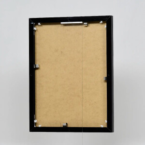 Portarretratos efecto aluminio Quadro 20x28 cm cristal acrílico negro alto brillo
