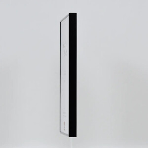 Portarretratos efecto aluminio Quadro 20x28 cm cristal acrílico negro alto brillo