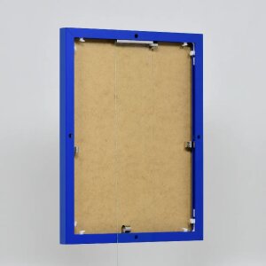 Portarretratos efecto aluminio Quadro 21x28 cm cristal acrílico azul