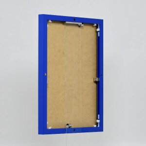 Portarretratos efecto aluminio Quadro 21x28 cm cristal acrílico azul